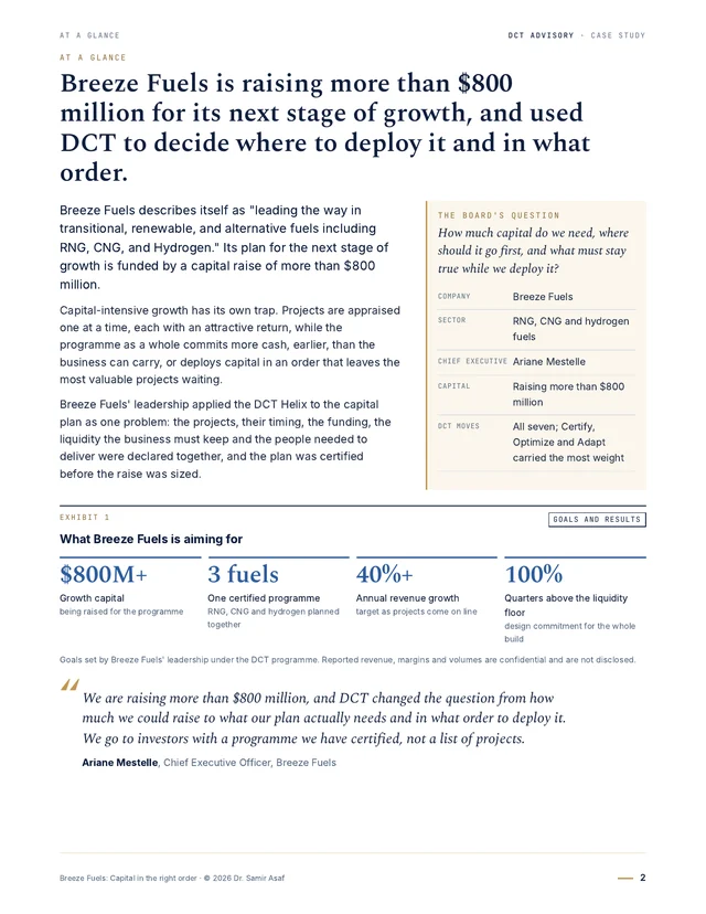 At a glance and the board's question