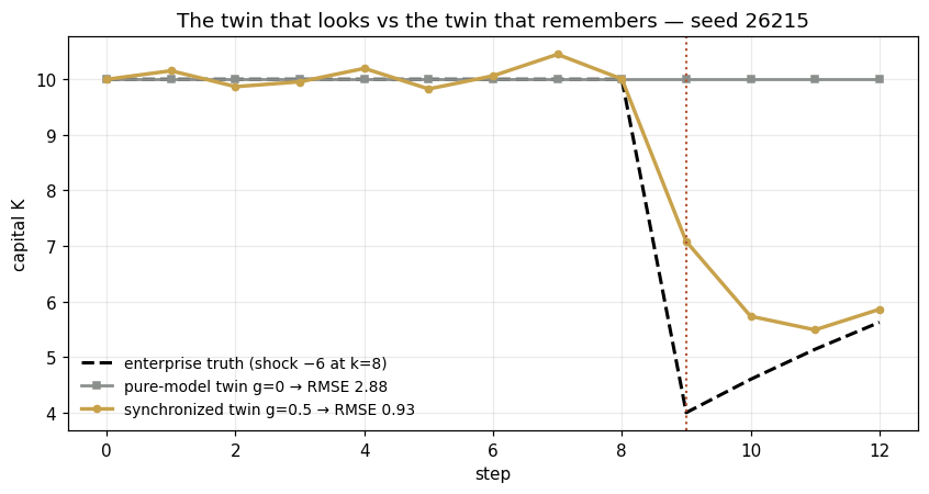 The twin that looks vs the twin that remembers — seed 26215